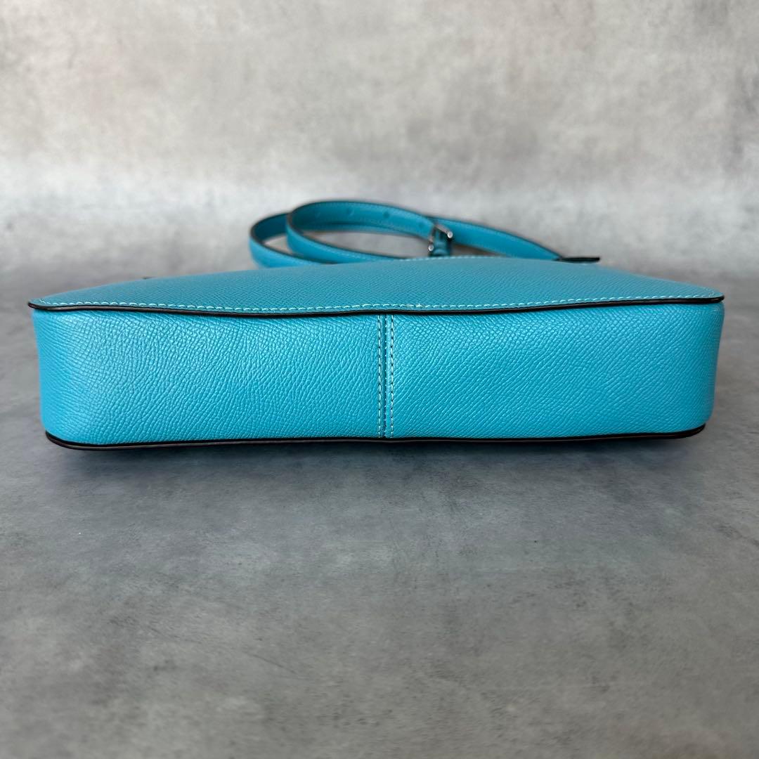COACH Rowan File Shoulder Bag Aqua Blue 8