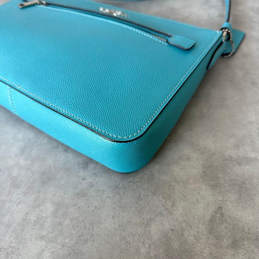 COACH Rowan File Shoulder Bag Aqua Blue 10