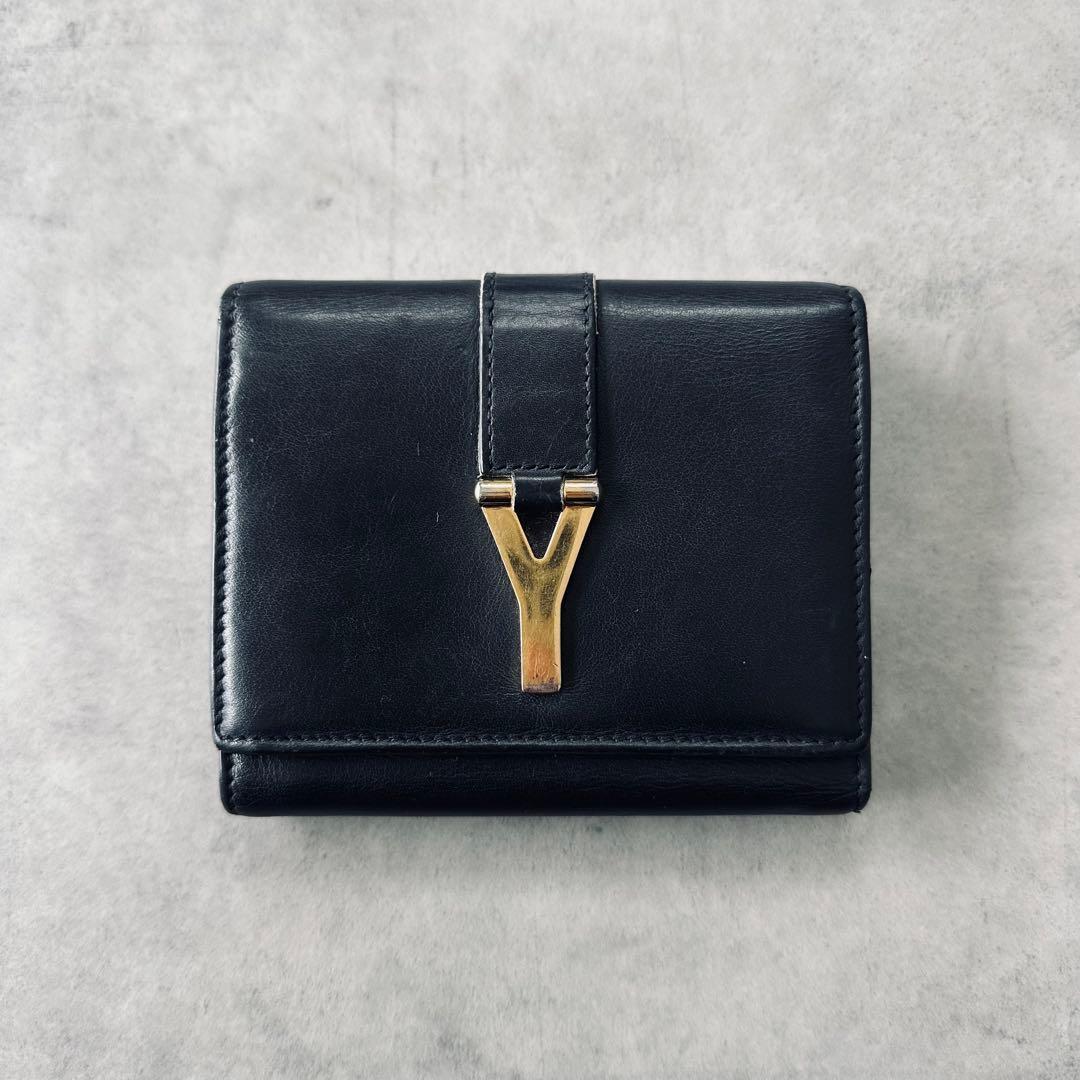 Saint Laurent Paris Yロゴ　レザー　三つ折り財布 2