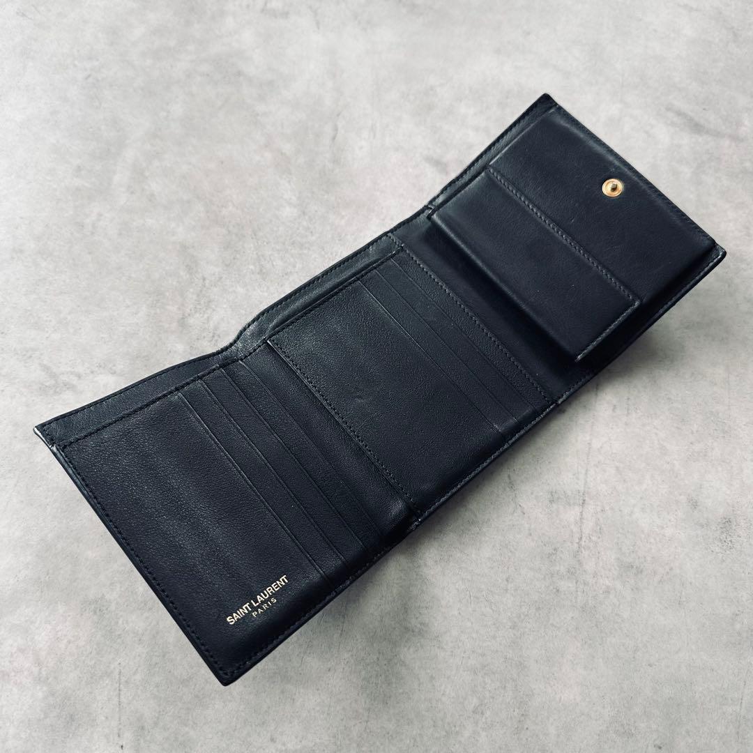 Saint Laurent Paris Yロゴ　レザー　三つ折り財布 11