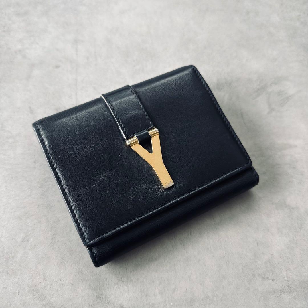 Saint Laurent Paris Yロゴ　レザー　三つ折り財布 4