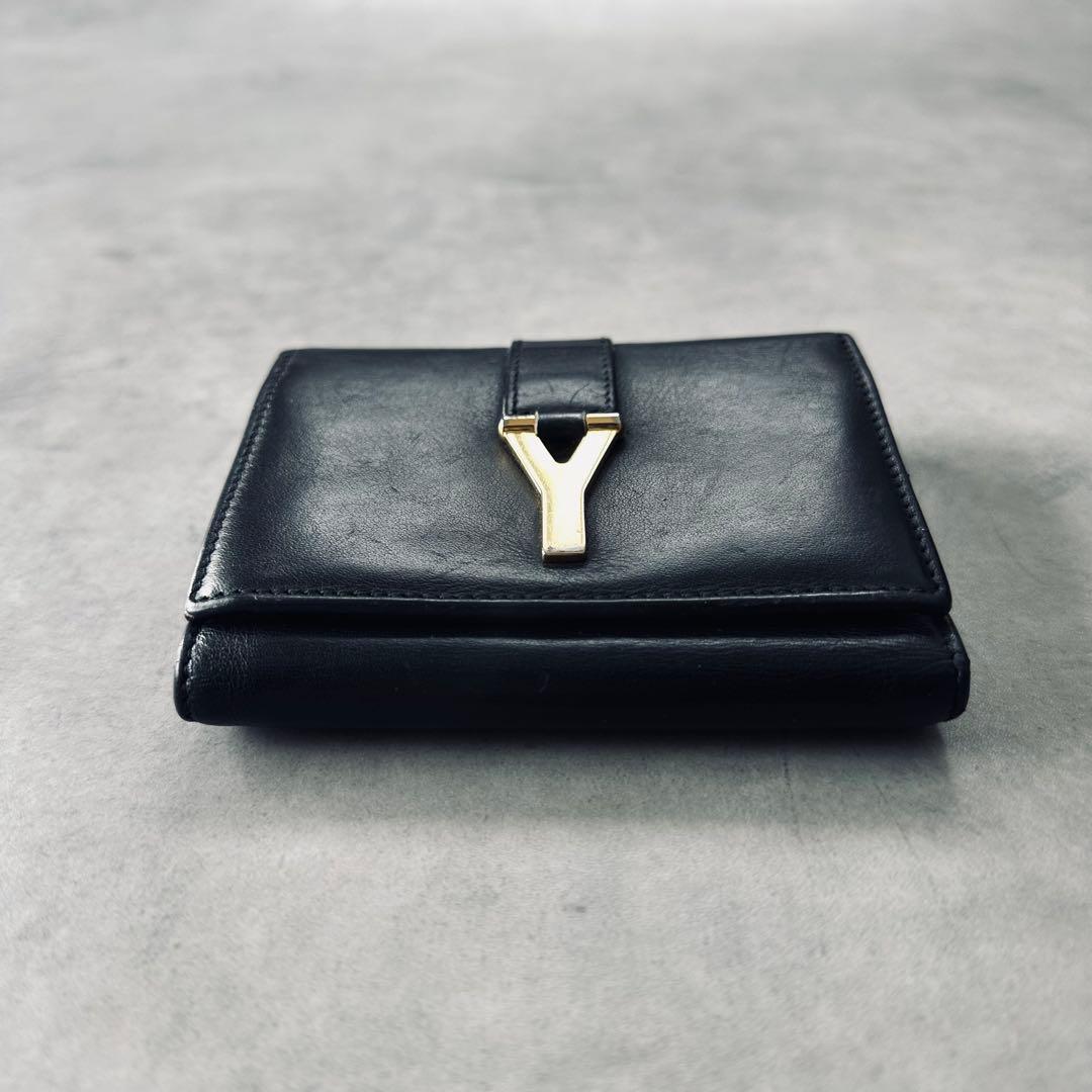 Saint Laurent Paris Yロゴ　レザー　三つ折り財布 6