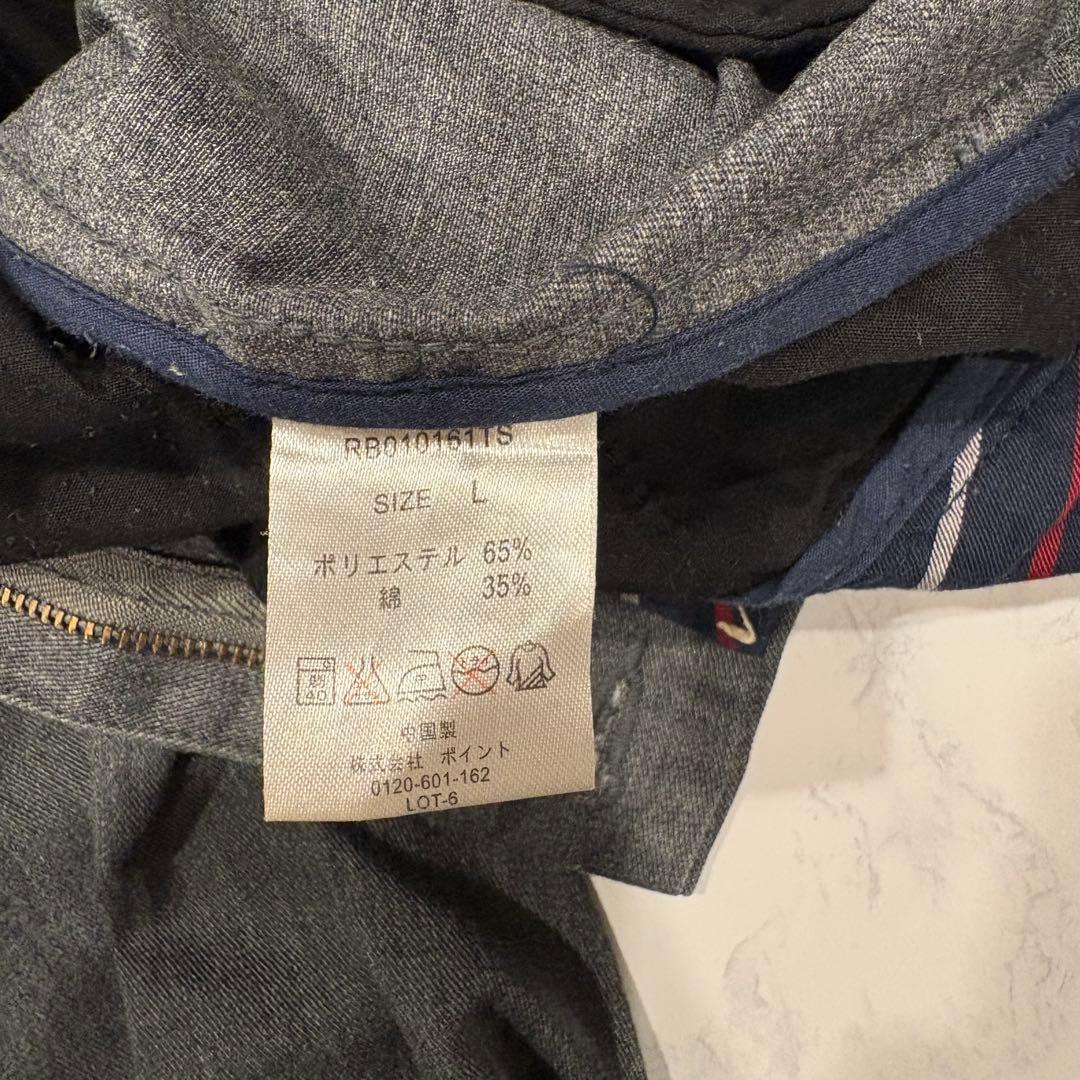 レイジブルー スラックス パンツ テーパード 灰色　グレー L メンズ　無地 10