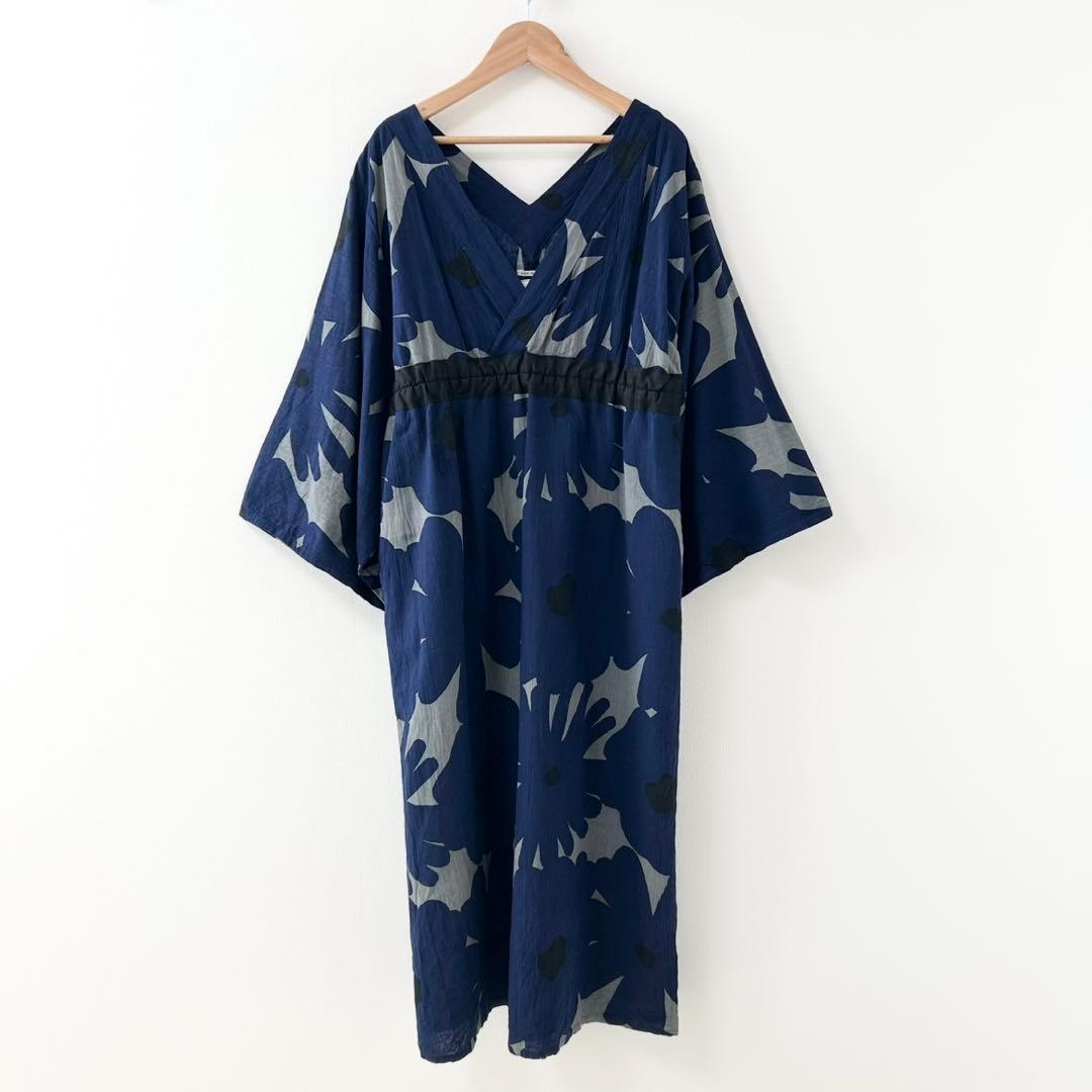 SOUSOU ソウソウ　浴衣みたて　ワンピース　ブルー　M