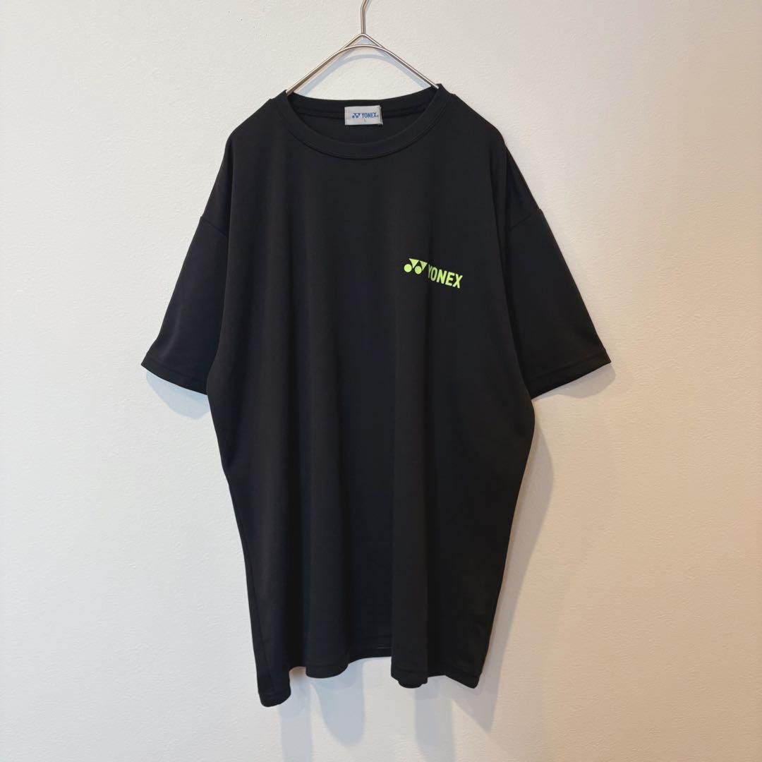 ヨネックス Tシャツ 半袖 ロゴ 黒 ブラック　L スポーツ テニス　ウェア