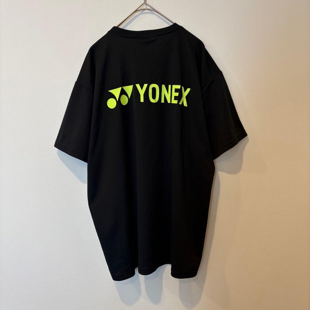 ヨネックス Tシャツ 半袖 ロゴ 黒 ブラック　L スポーツ テニス　ウェア 4