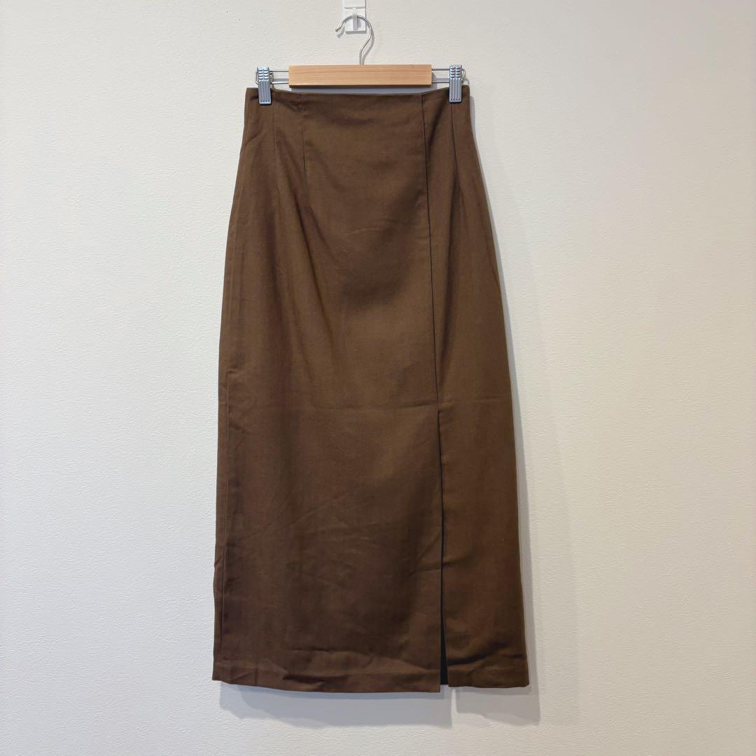 laulèa ラウレア　タイトスカート ロング　ブラウン 茶色　M ミモレ丈