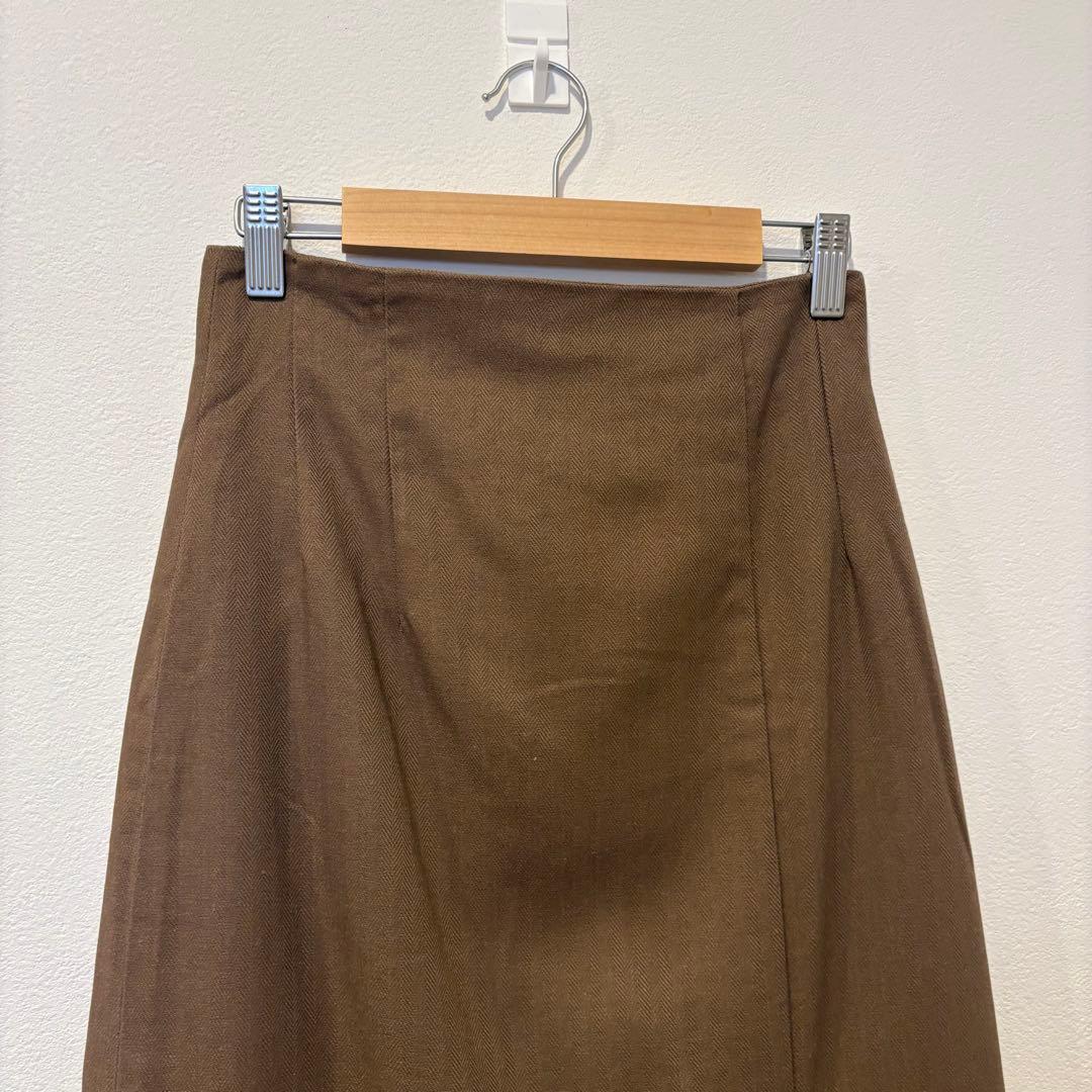 laulèa ラウレア　タイトスカート ロング　ブラウン 茶色　M ミモレ丈 2