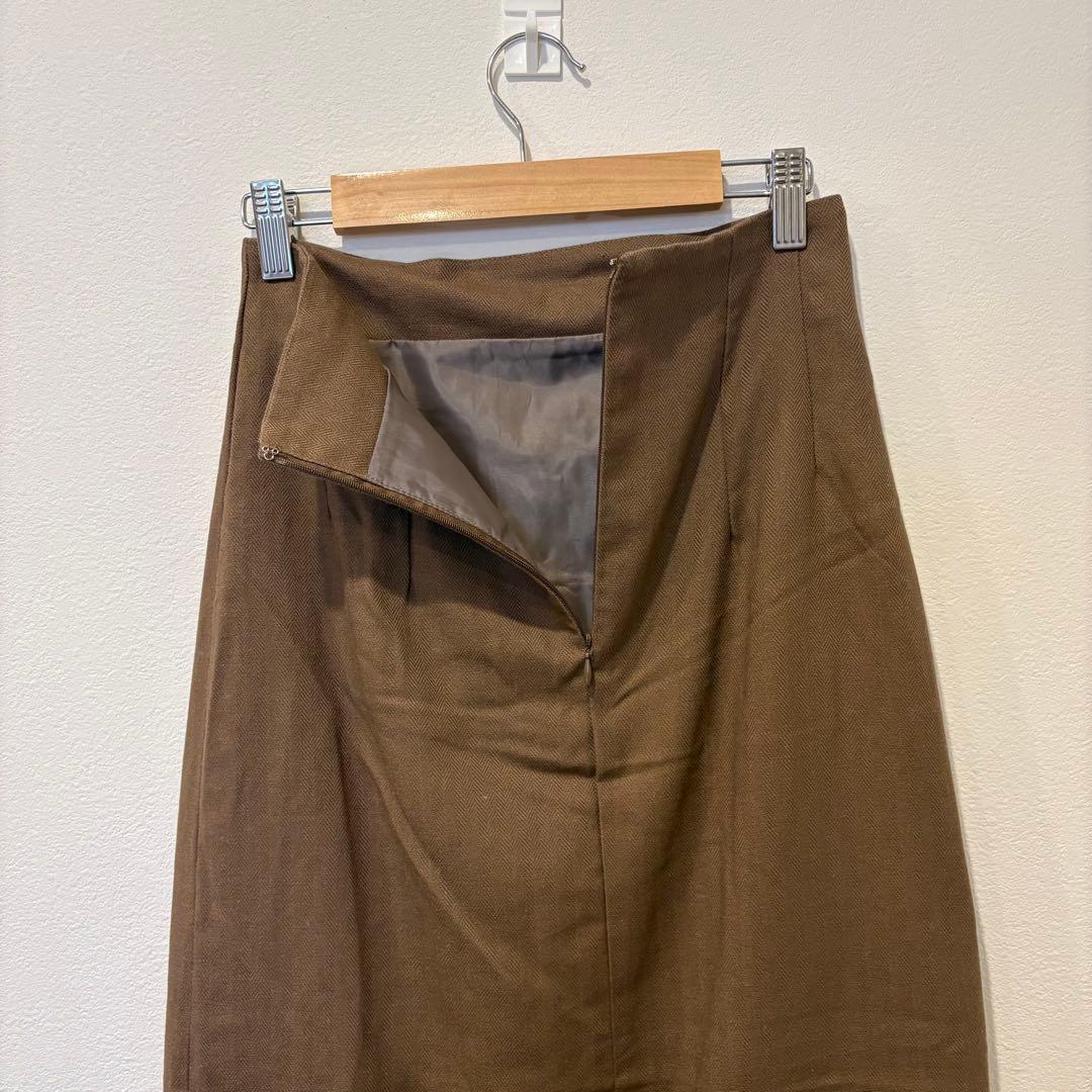 laulèa ラウレア　タイトスカート ロング　ブラウン 茶色　M ミモレ丈 5