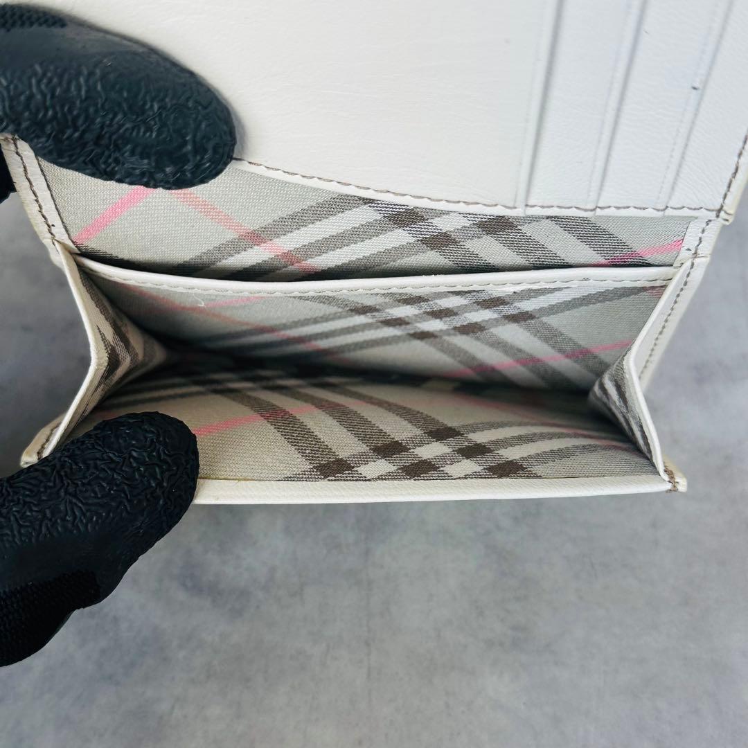 BURBERRY ノバチェック　レザー　名刺入れ　カードケース　シルバー金具 12