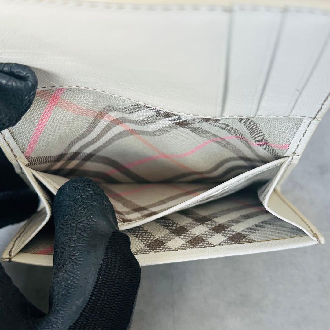 BURBERRY ノバチェック　レザー　名刺入れ　カードケース　シルバー金具 13