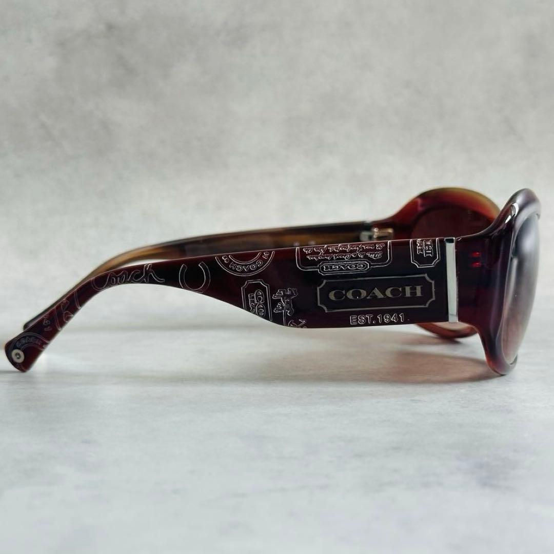 Y2K COACH BRANDY ロゴ刻印 サングラス　バーガンディ 5