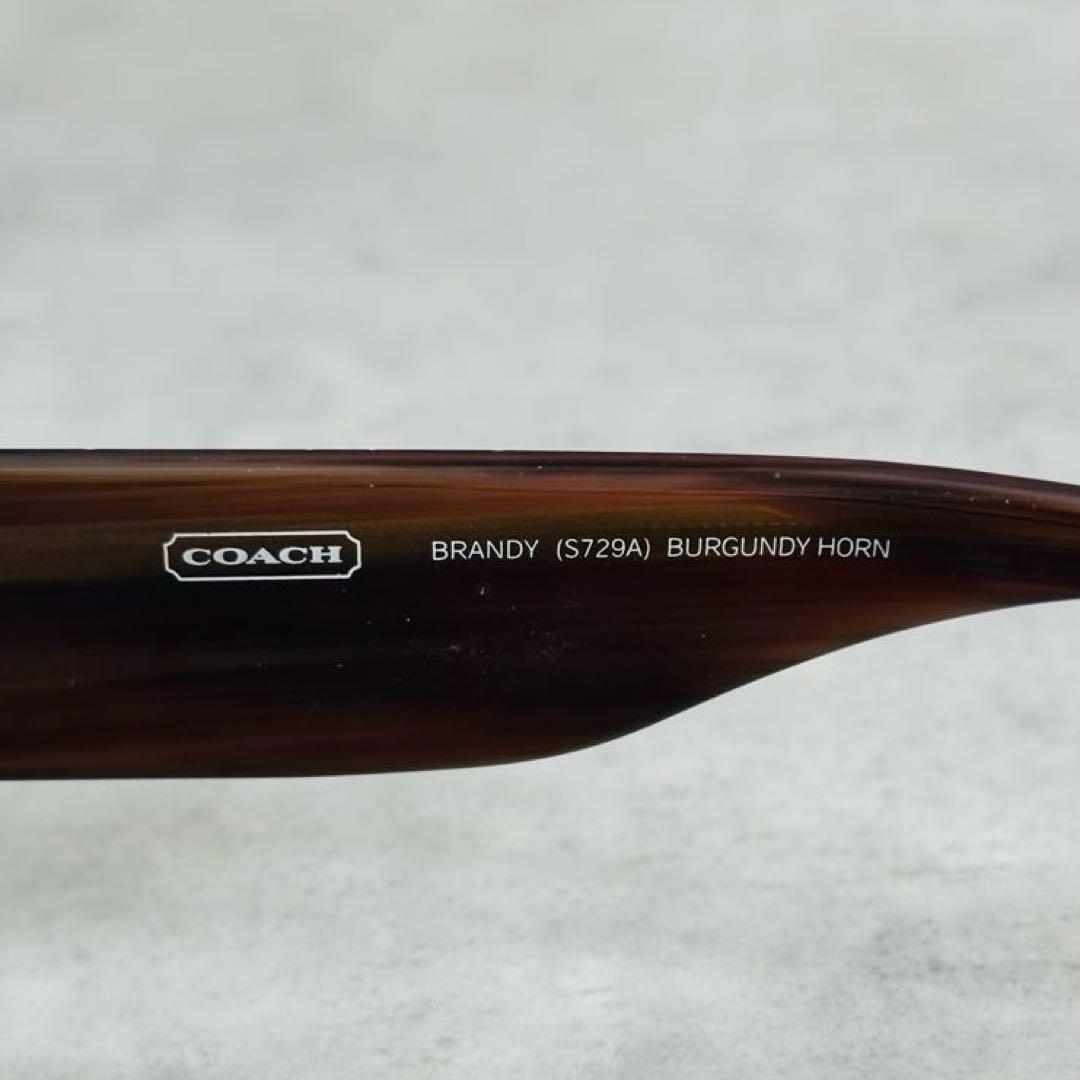 Y2K COACH BRANDY ロゴ刻印 サングラス　バーガンディ 7