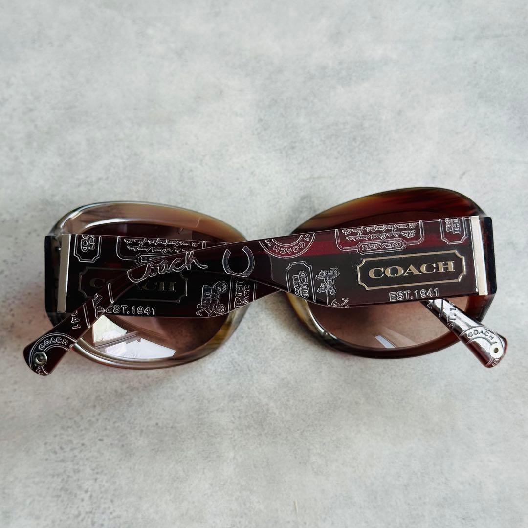 Y2K COACH BRANDY ロゴ刻印 サングラス　バーガンディ 10