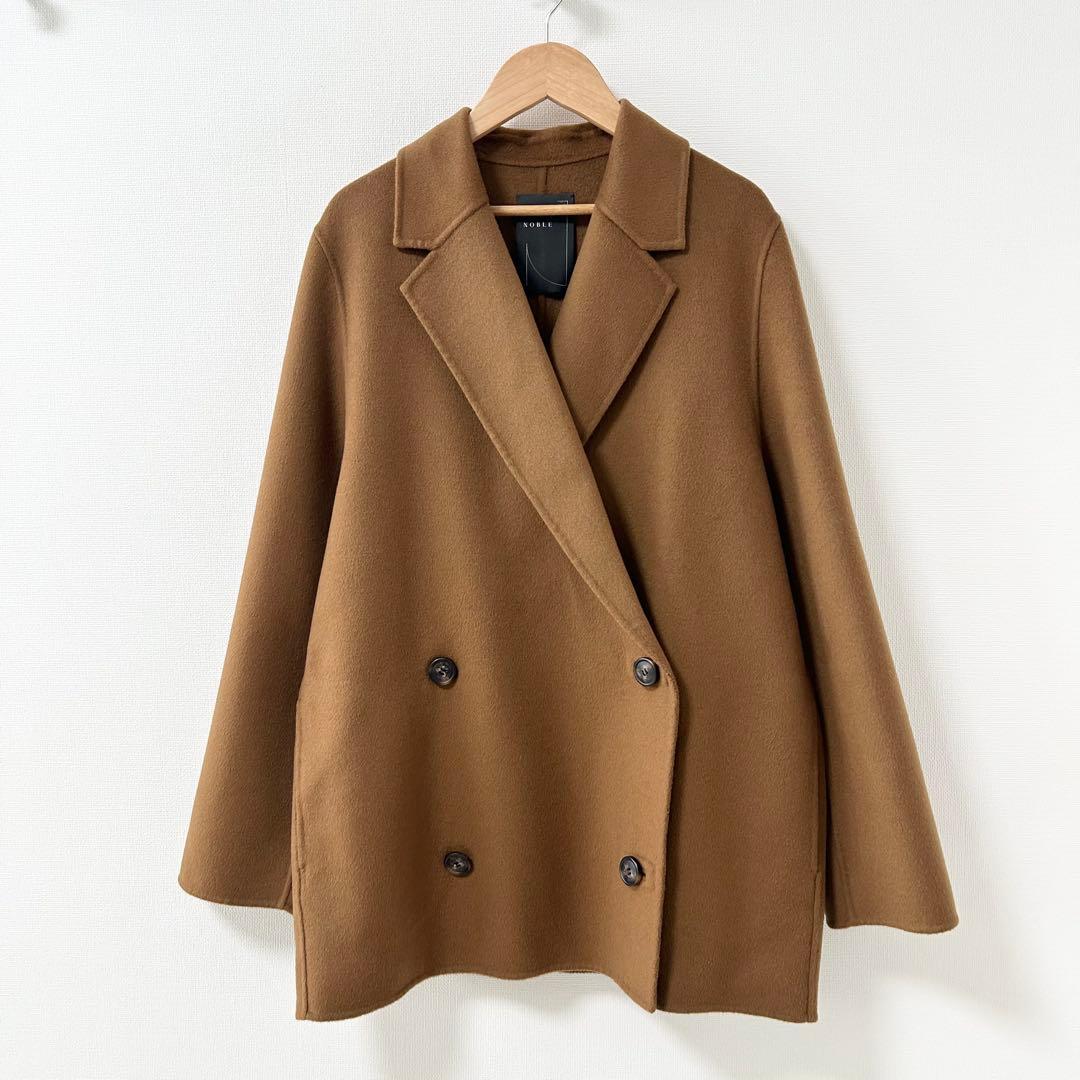 美品✨ノーブル　super160sチェスターミドルコート　キャメル　36