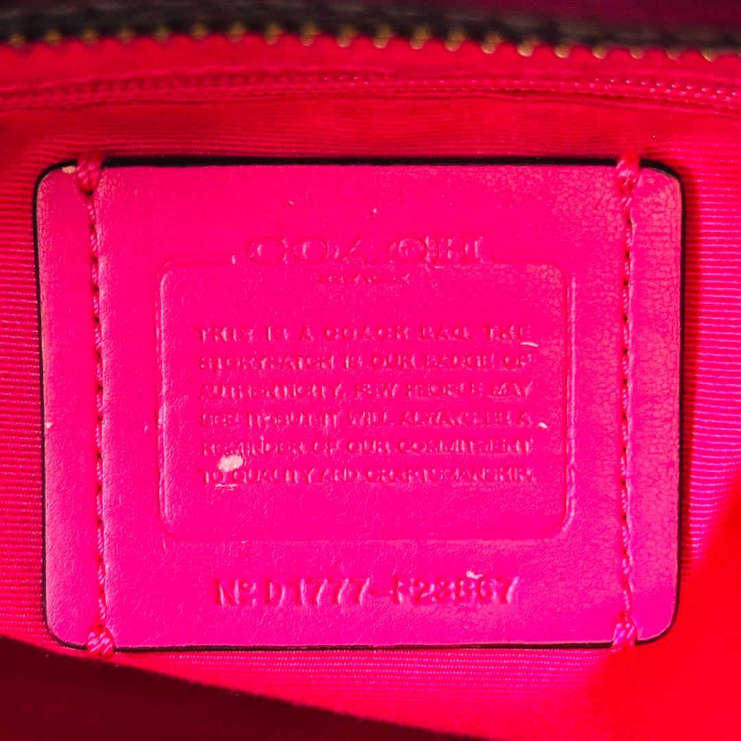 Y2K COACH PINK Signature PVC Tote Bag 15