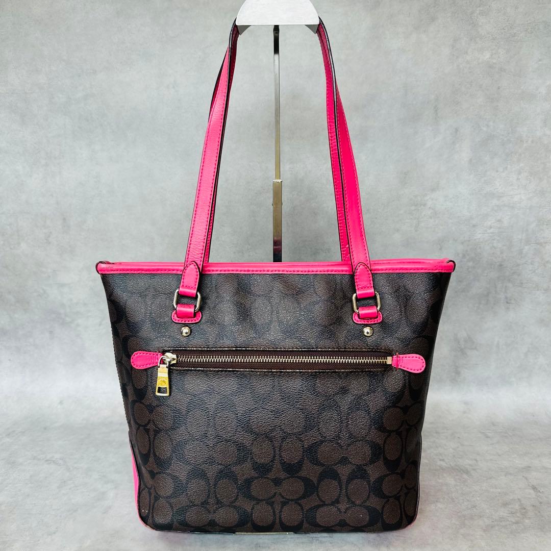 Y2K COACH PINK Signature PVC Tote Bag 3