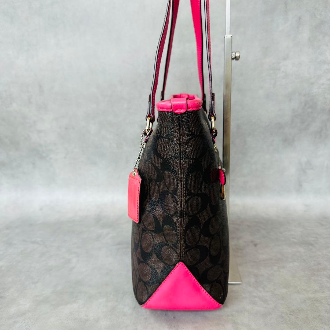 Y2K COACH PINK Signature PVC Tote Bag 4