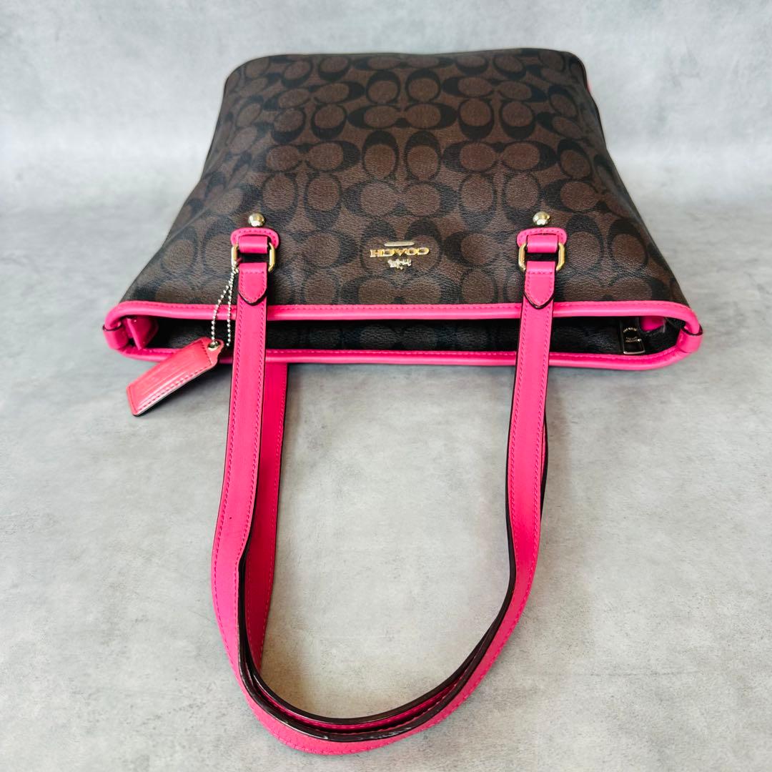 Y2K COACH PINK Signature PVC Tote Bag 6