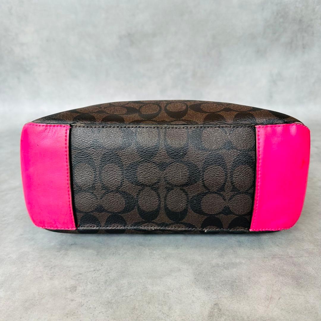 Y2K COACH PINK Signature PVC Tote Bag 7