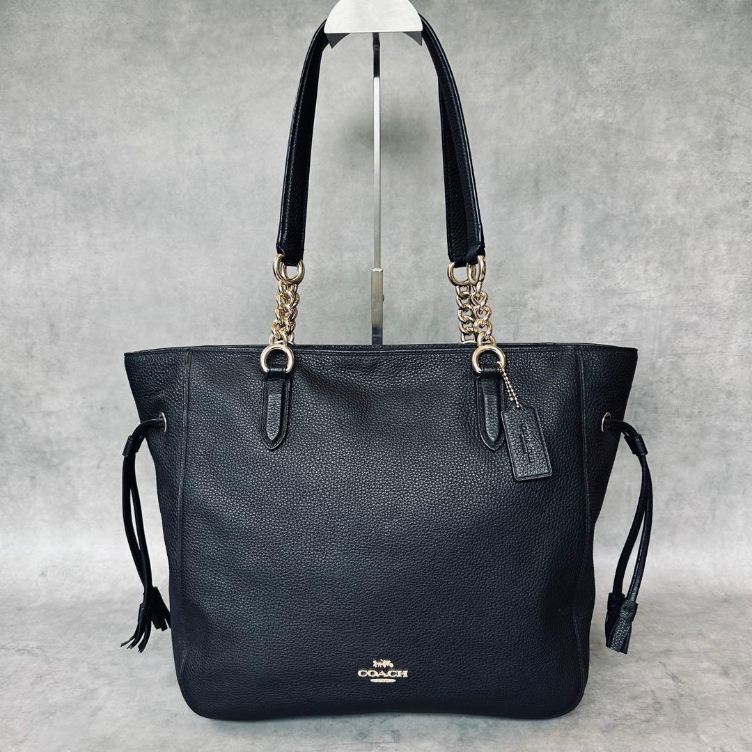 COACH Chain Strap Drawstring Tote Bag 2