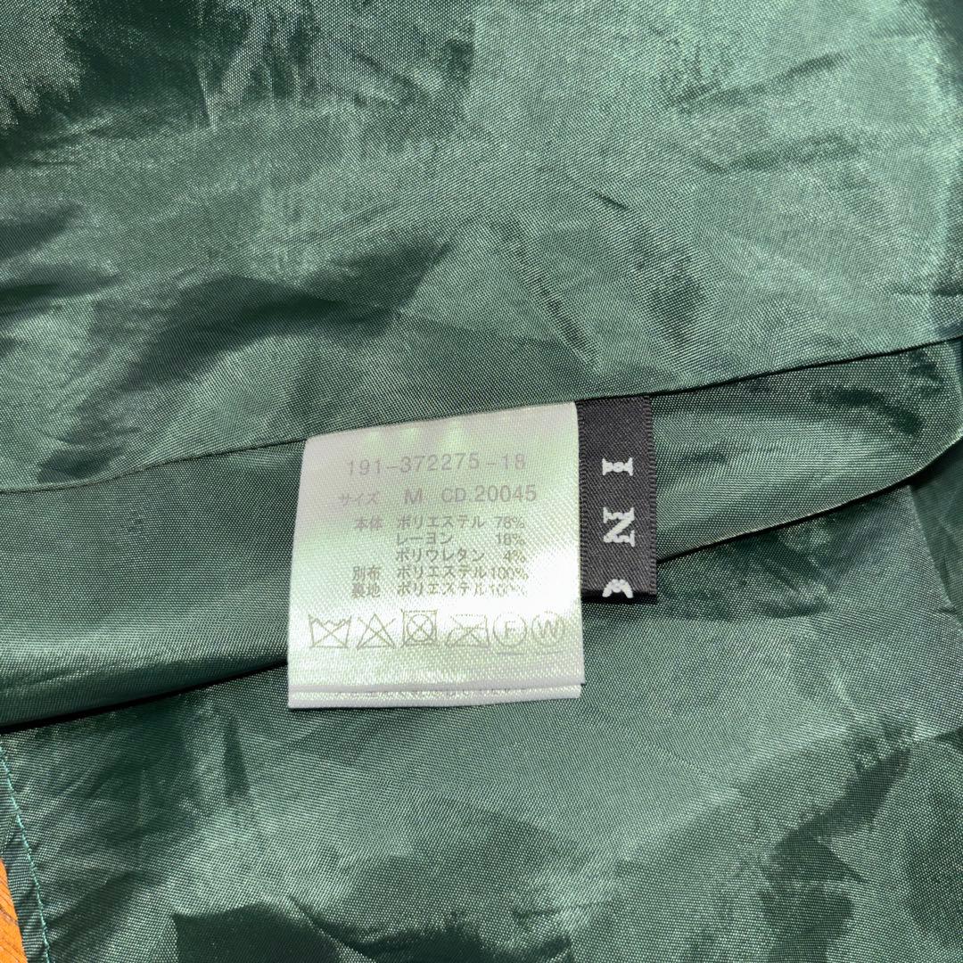 INGNI インググリーン プリーツシフォンフレアスカート M膝丈d736 14