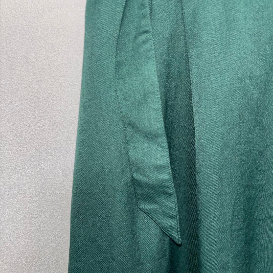 INGNI インググリーン プリーツシフォンフレアスカート M膝丈d736 5