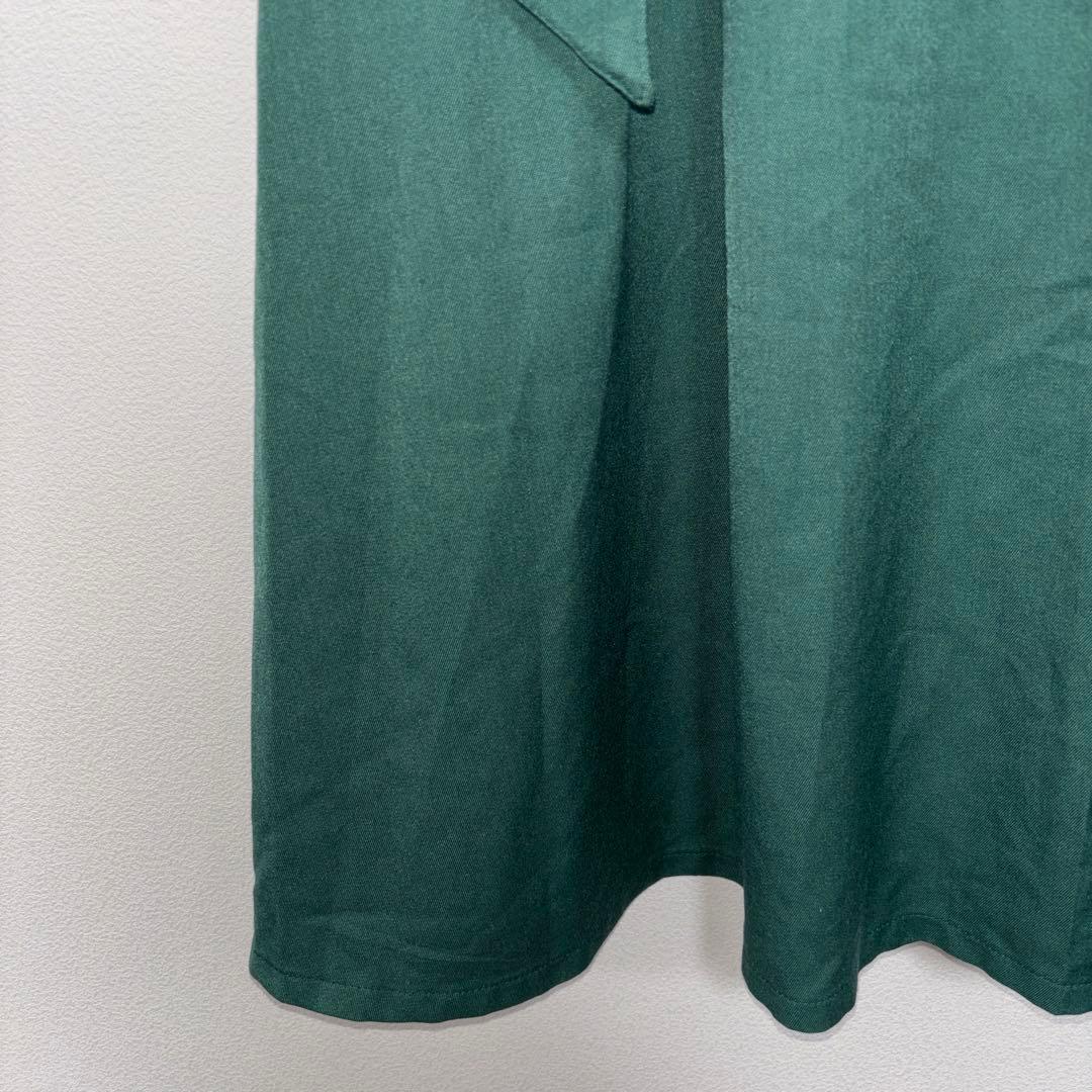 INGNI インググリーン プリーツシフォンフレアスカート M膝丈d736 6