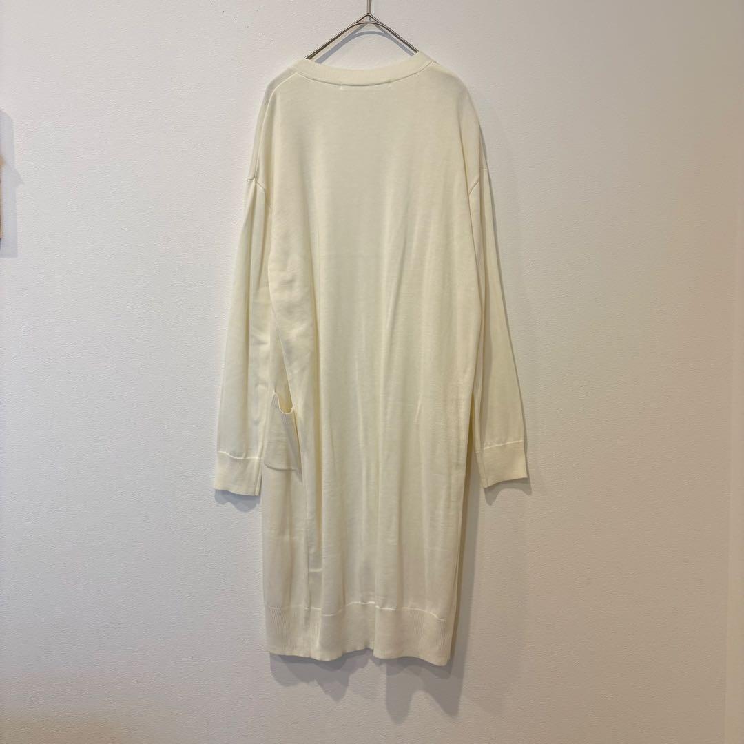 RAYCASSIN FAVORI ロングカーディガン 無地 白　アイボリー 5