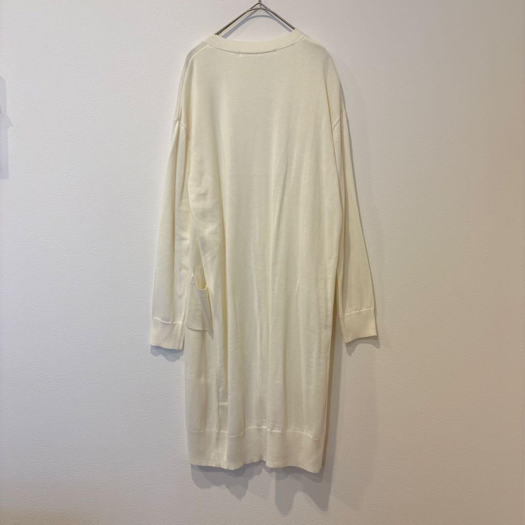 RAYCASSIN FAVORI ロングカーディガン 無地 白　アイボリー 6