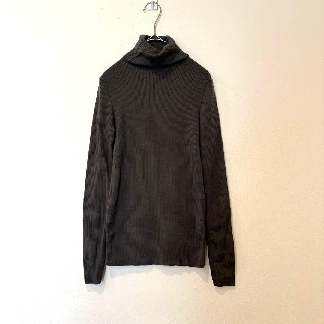 .ユニクロ タートルネック 長袖ニット グレー Lサイズ　無地　レディース