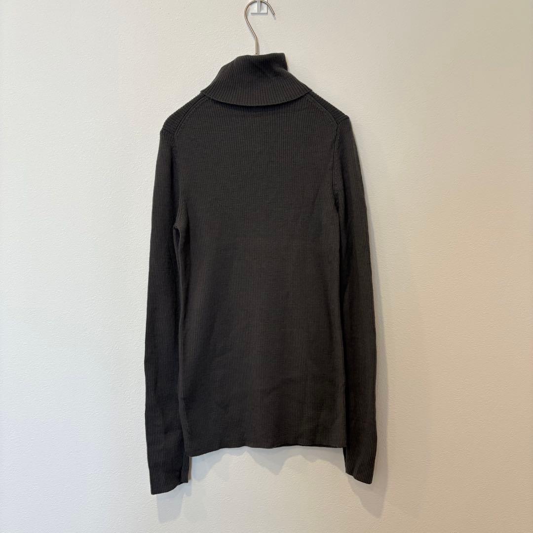 .ユニクロ タートルネック 長袖ニット グレー Lサイズ　無地　レディース 3