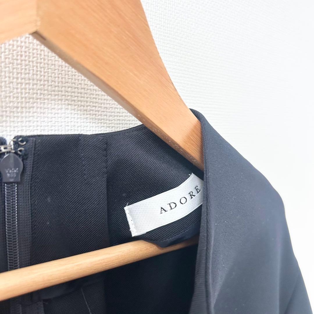 ADORE アドーア　ドライツイルワンピース　ネイビー　36 4