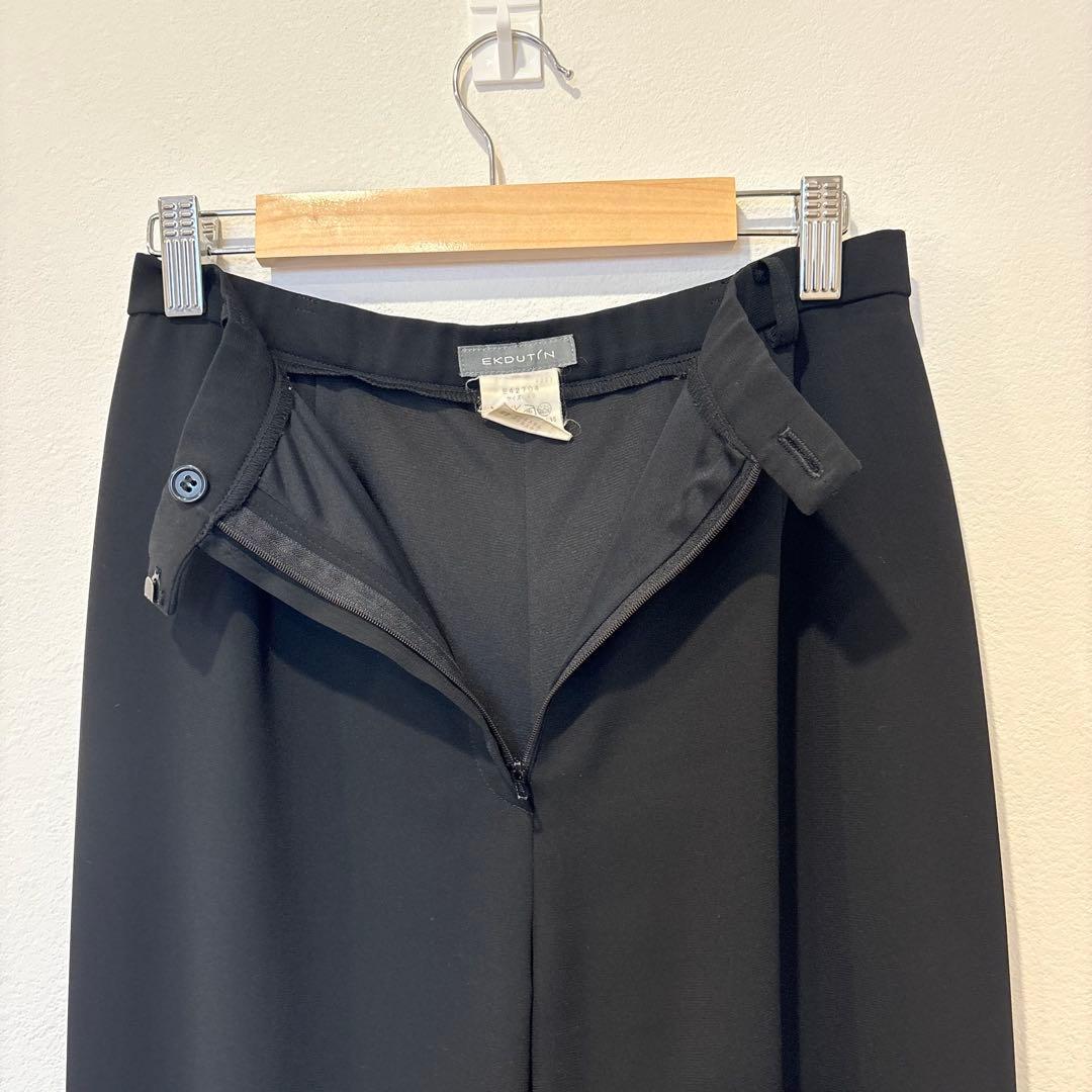 .エクドテン センタープレスパンツ スラックス　黒 ブラック　M 美脚　オフィス 5