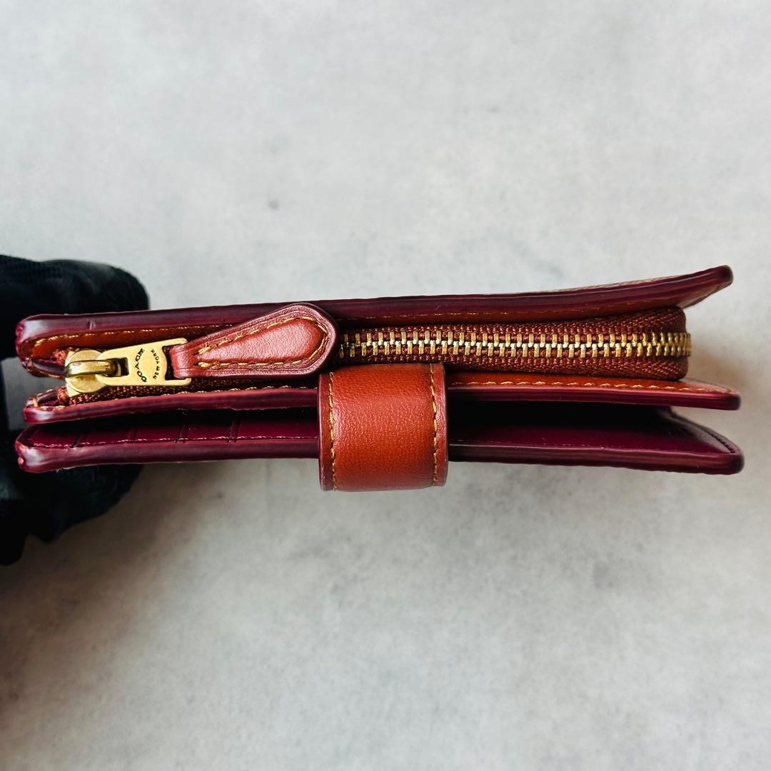 COACH ミディアム コーナー ジップ ウォレット・シグネチャー キャンバス 11