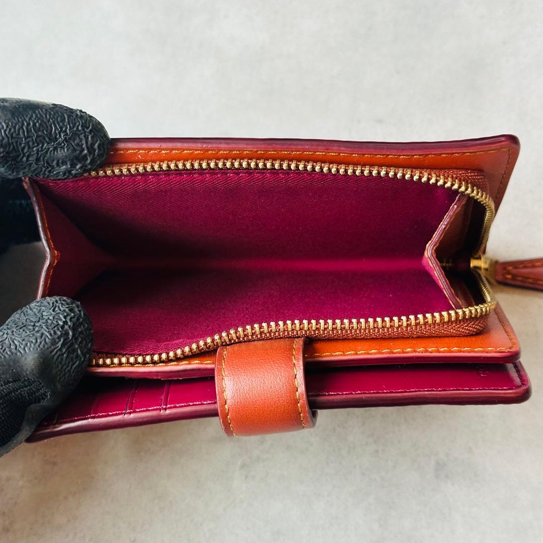 COACH ミディアム コーナー ジップ ウォレット・シグネチャー キャンバス 12