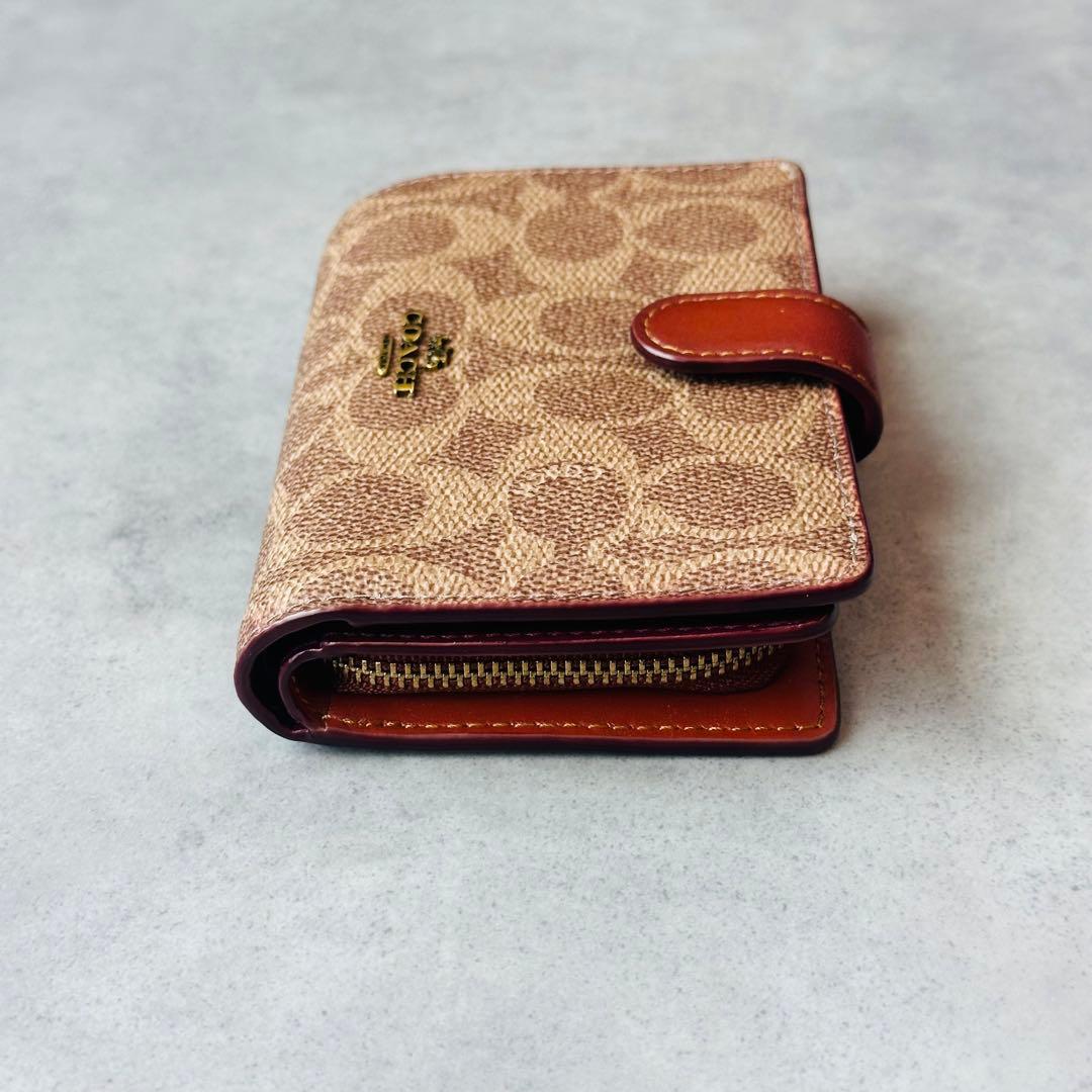 COACH ミディアム コーナー ジップ ウォレット・シグネチャー キャンバス 7