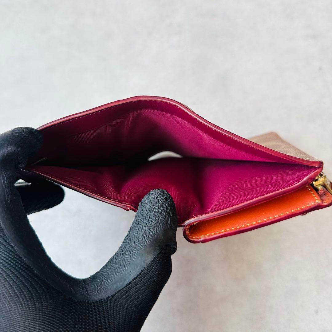 COACH ミディアム コーナー ジップ ウォレット・シグネチャー キャンバス 10