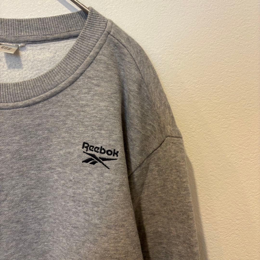 リーボック スウェット トレーナー ロゴ 刺繍 灰色　グレー メンズ　男女着用可 3