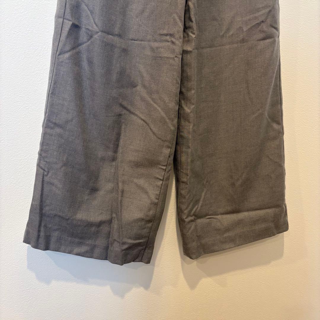 コルザ ワイドパンツ タック　グレー 灰色　Mサイズ　ゆったり　ウエストゴム 3