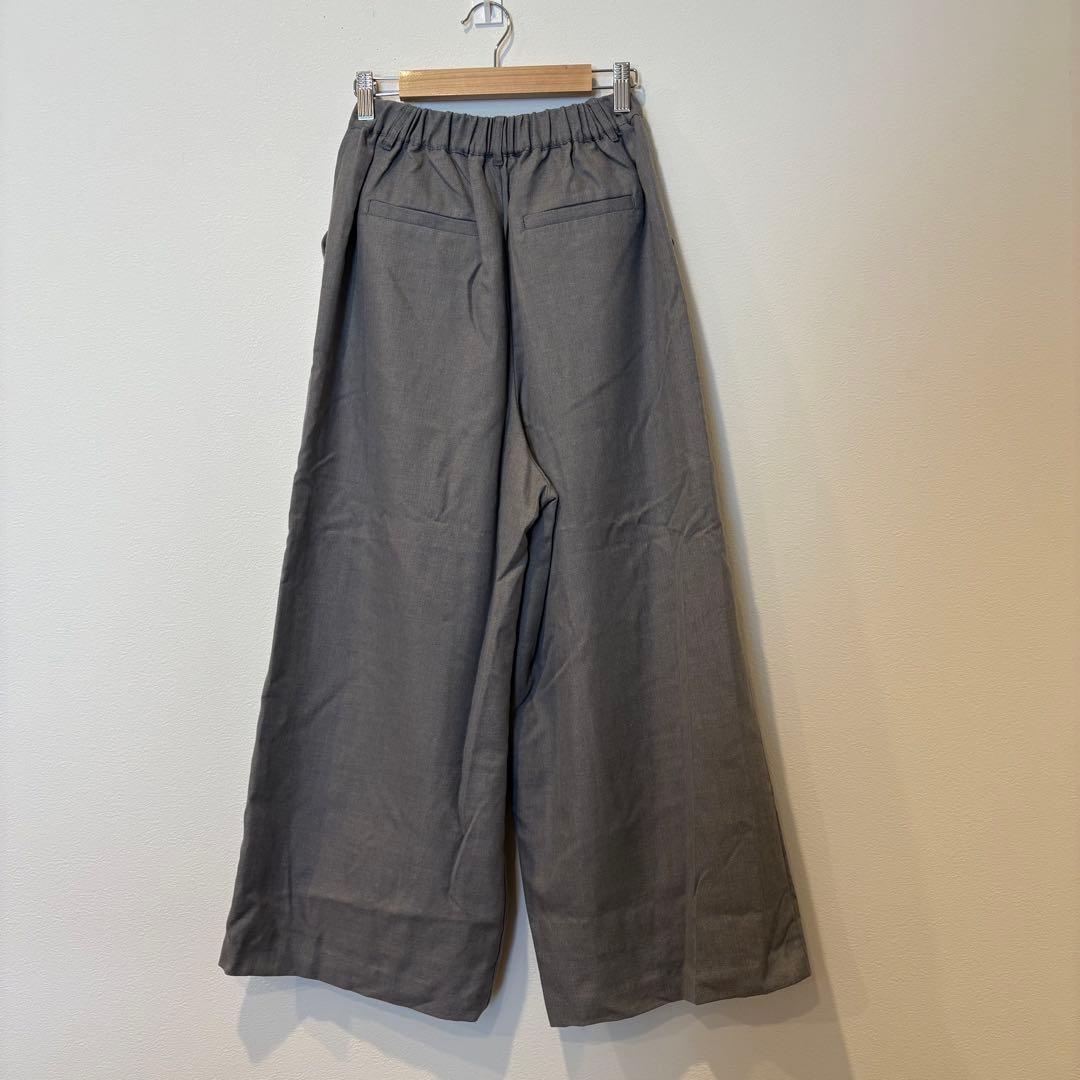 コルザ ワイドパンツ タック　グレー 灰色　Mサイズ　ゆったり　ウエストゴム 5