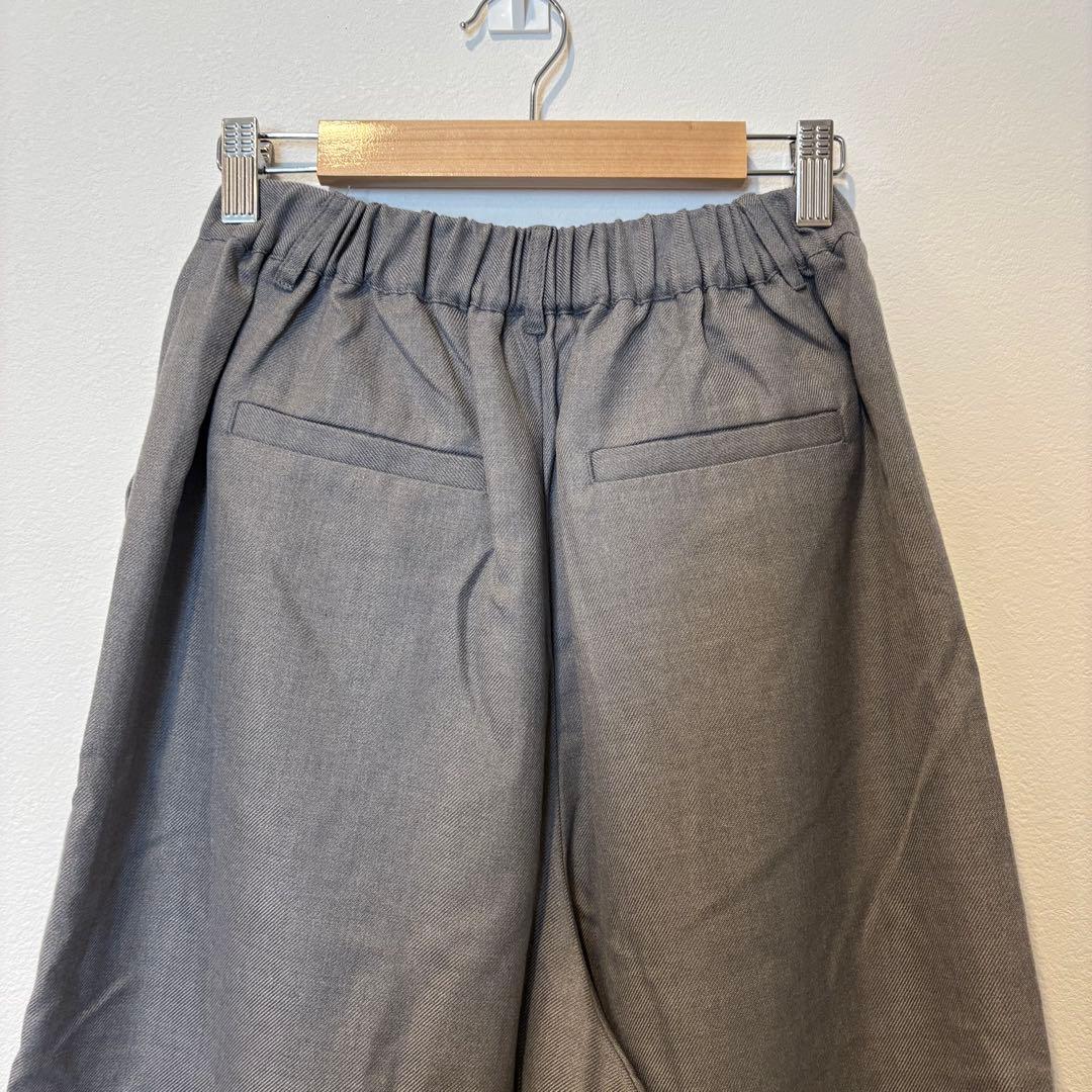 コルザ ワイドパンツ タック　グレー 灰色　Mサイズ　ゆったり　ウエストゴム 6