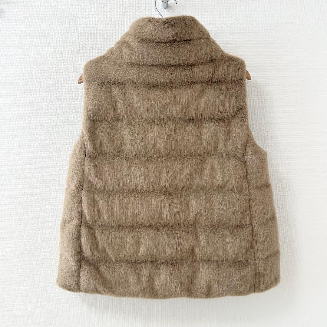 美品✨HERNO ヘルノ　エコファーダウンベスト　ベージュ　42 3