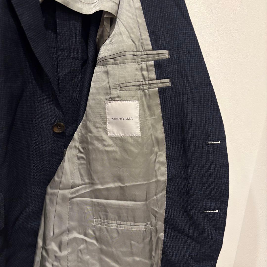 カシヤマ テーラードジャケット スーツ ネイビー メンズ L ビジネス 8