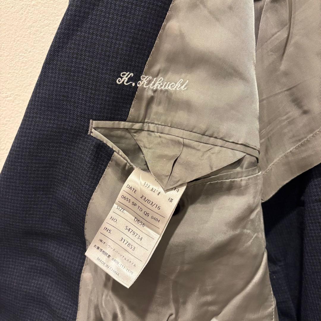 カシヤマ テーラードジャケット スーツ ネイビー メンズ L ビジネス 9