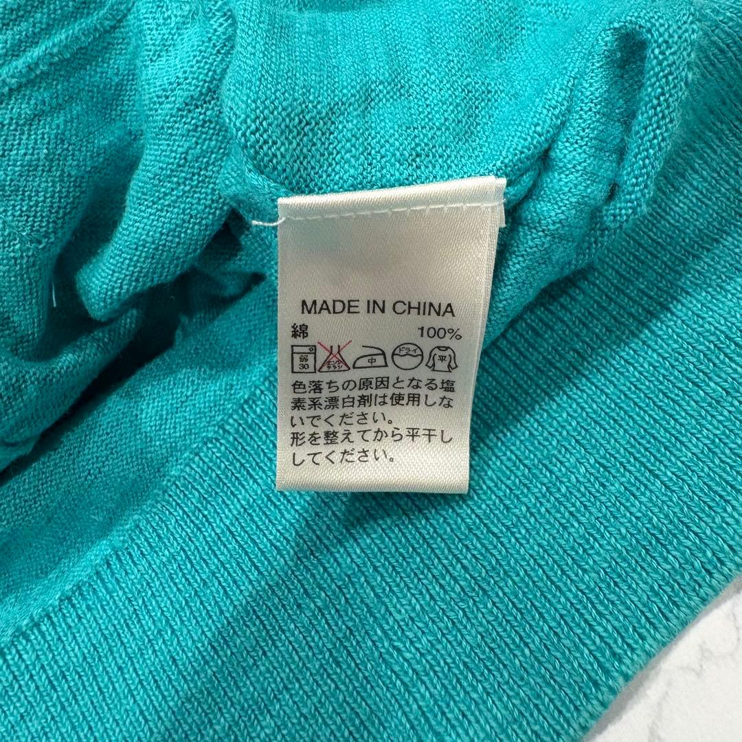 バナナリパブリック カーディガン 七分袖 薄手 グリーン 羽織り シンプル S 9