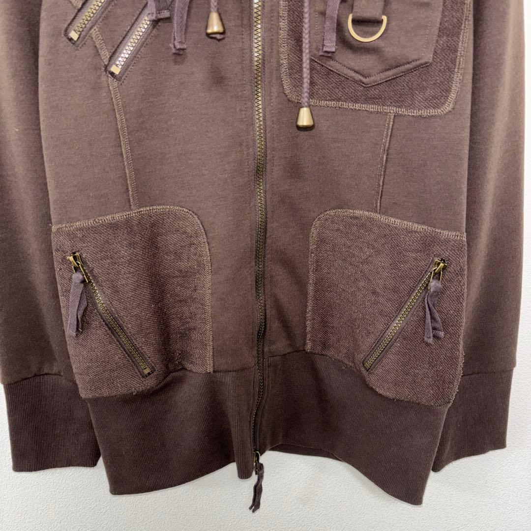 Live Culture ブラウン ミリタリージャケット M Y2K d678 11