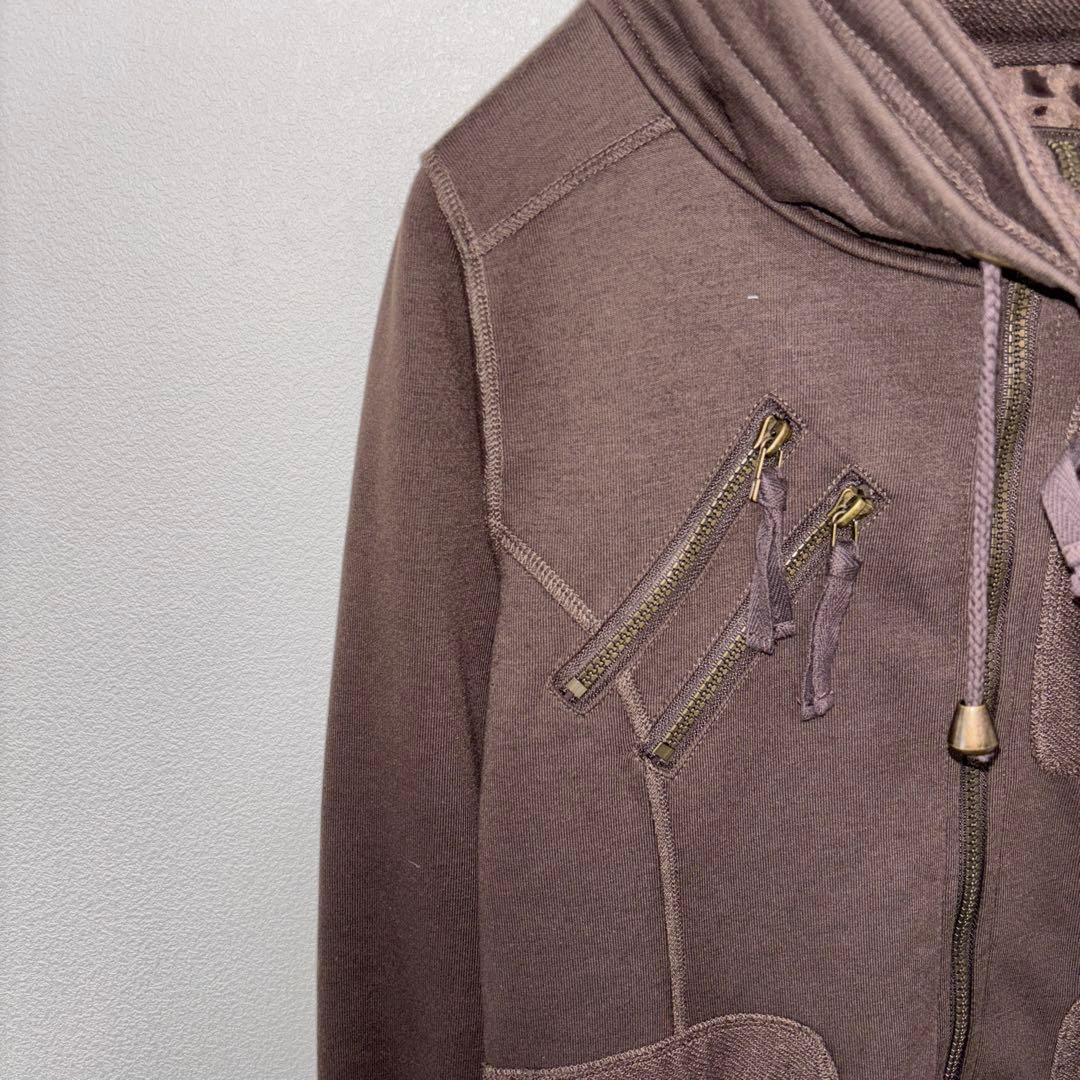 Live Culture ブラウン ミリタリージャケット M Y2K d678 4