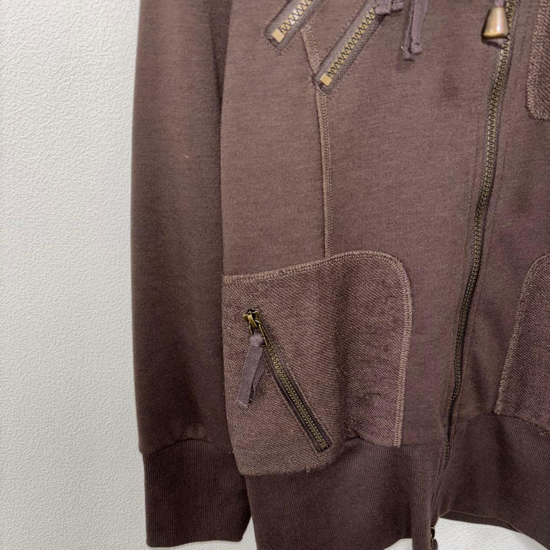 Live Culture ブラウン ミリタリージャケット M Y2K d678 5