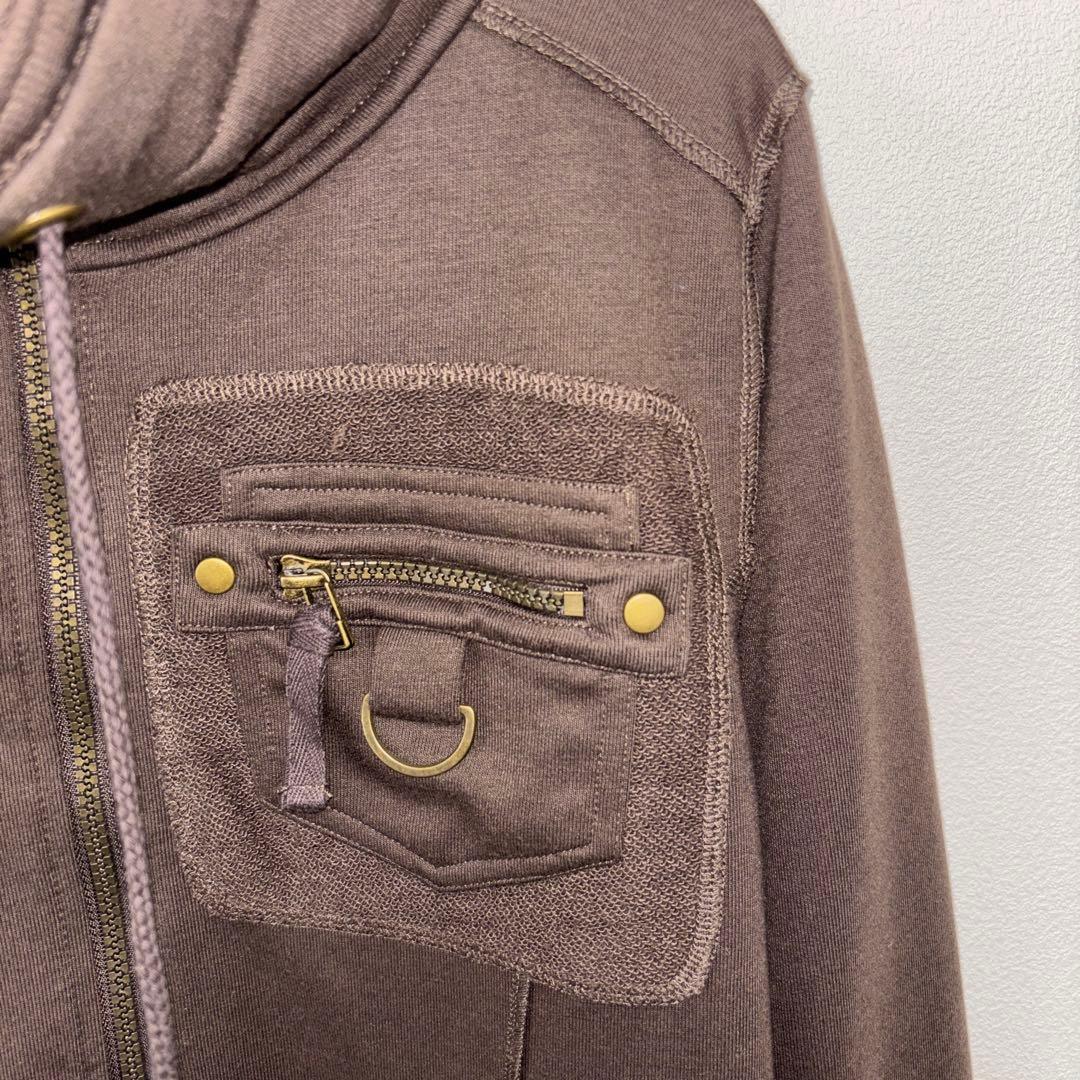 Live Culture ブラウン ミリタリージャケット M Y2K d678 8